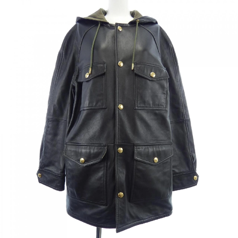 Áo khoác da oversized CELINE 2D493151T 633623