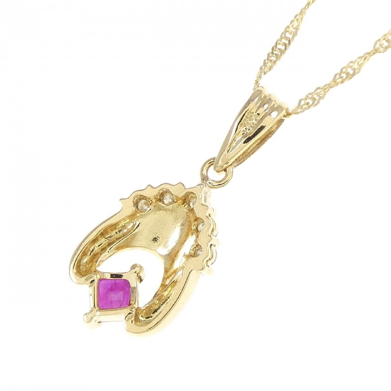 K18YG/750YG Dây chuyền Ruby - Hàng hiệu Chính hãng 861988