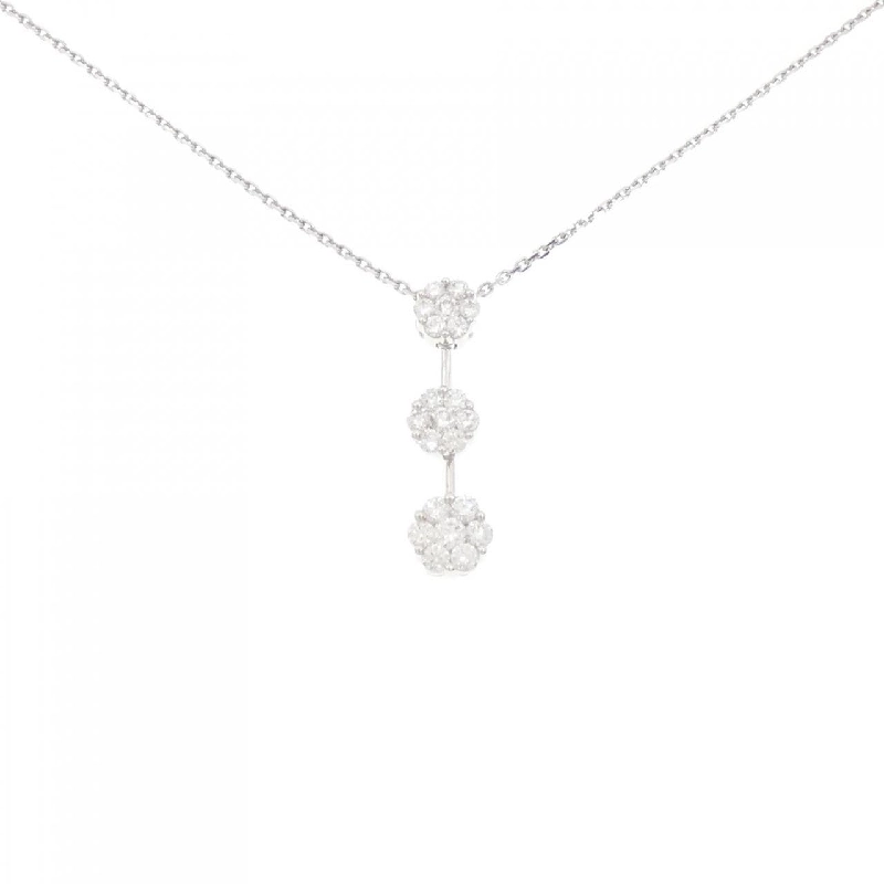 K18WG/PT850 Dây chuyền kim cương 1.00CT - Hàng hiệu Authentic 848453