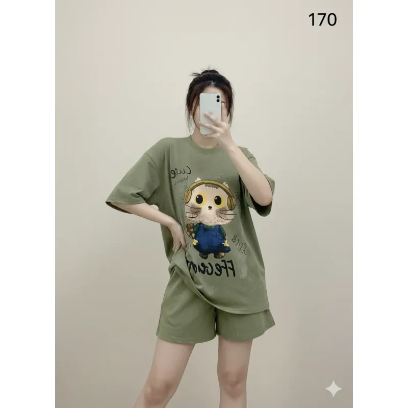 Bộ thun đùi bé gái <47 ký cực xinh, 170k/1 bộ 747461