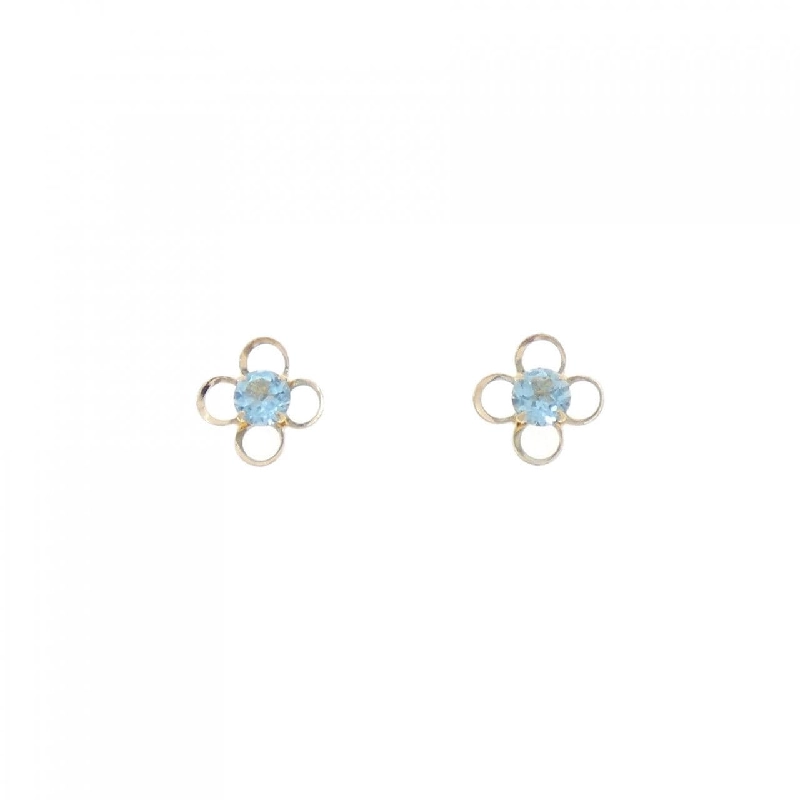 K18YG Hoa Tai Blue Topaz - Hàng hiệu Chính hãng 868543