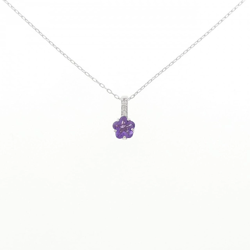 K18WG Mặt dây chuyền Amethyst - Hàng hiệu Authentic 863181