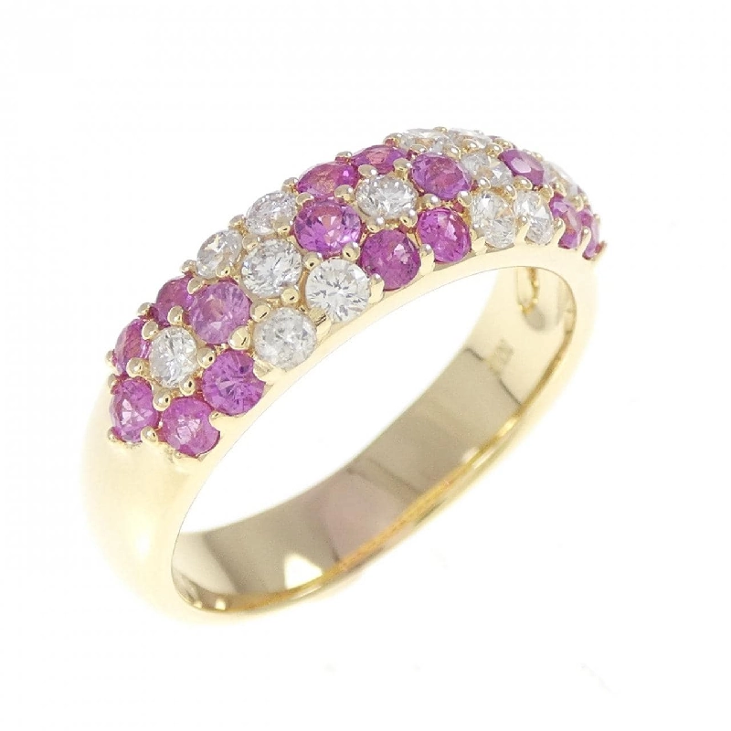 Nhẫn Sapphire Hoa K18YG 0.60CT - Hàng hiệu Chính hãng 848241