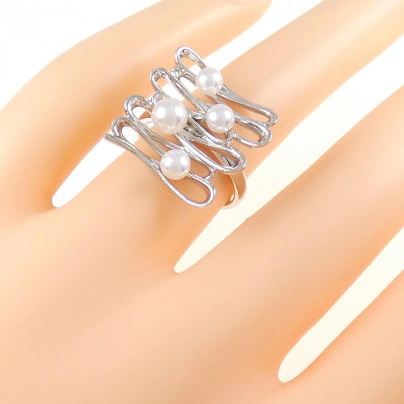 Nhẫn ngọc trai Akoya K18WG 671850