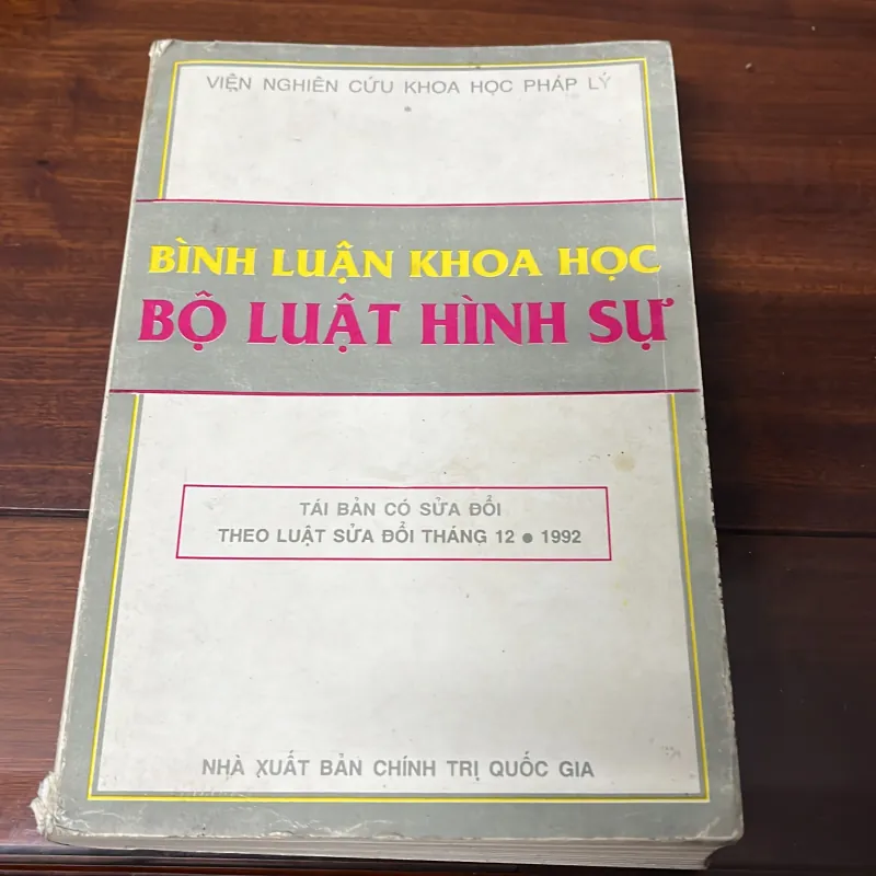 [luật- chính trị] Bình luận khoa học bộ luật hình sự 1985 932184