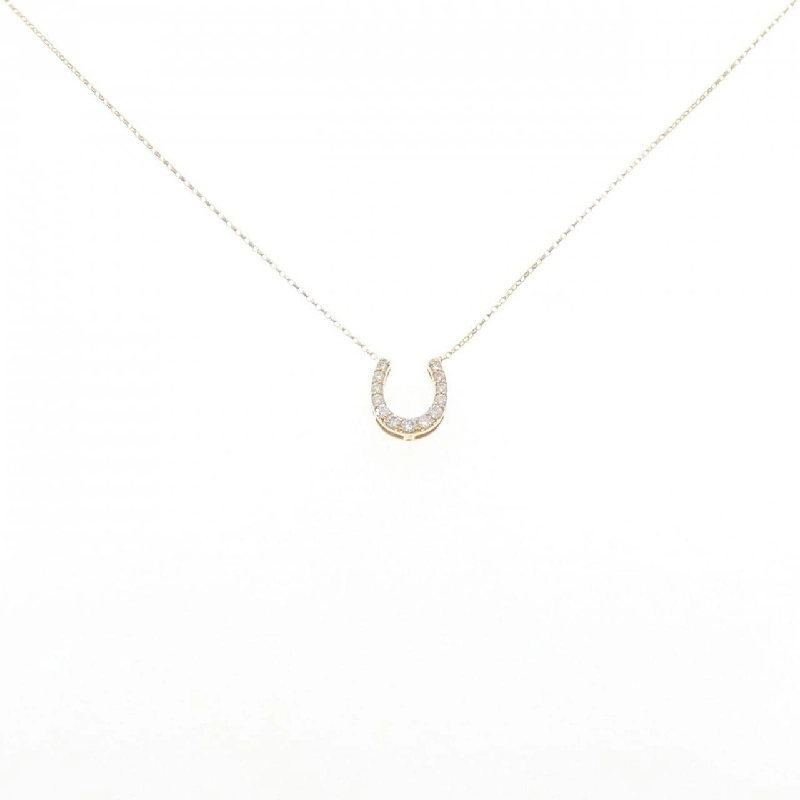 K18YG Móng ngựa Kim cương Dây chuyền 0.20CT - Hàng hiệu Chính hãng 858853