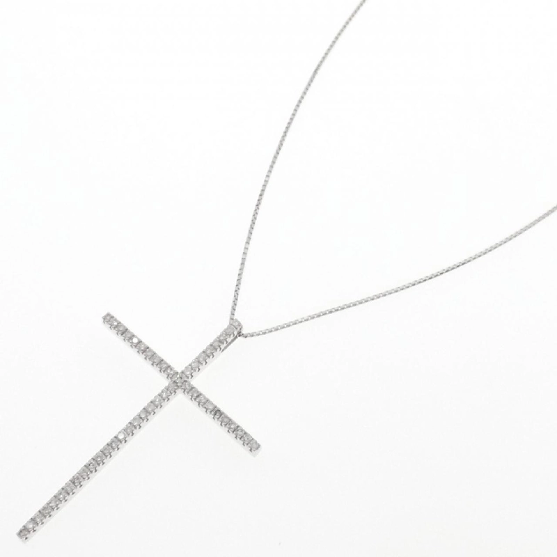 K18WG Dây chuyền kim cương chéo 1.00CT - Hàng hiệu Chính hãng 862078