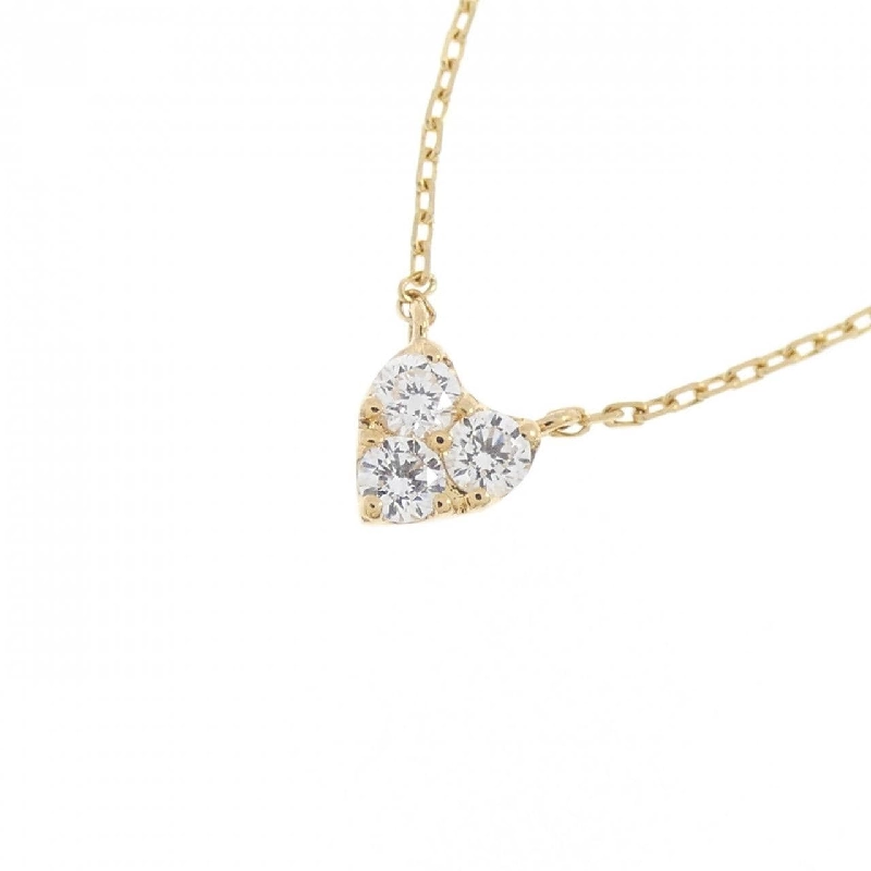 K18YG Dây chuyền kim cương hình trái tim 0.11CT - Hàng hiệu Chính hãng 864736