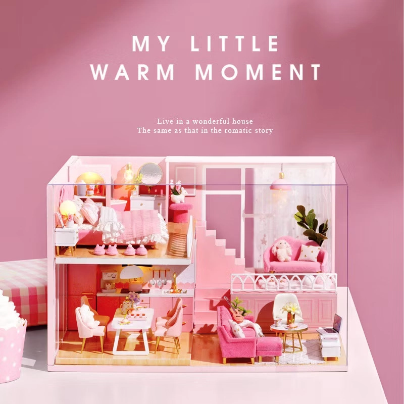 BÁN GấP Bộ Mô hình nhà búp bê CUTEROOM diy Doll House Miniature A Little Warm Moment 366503