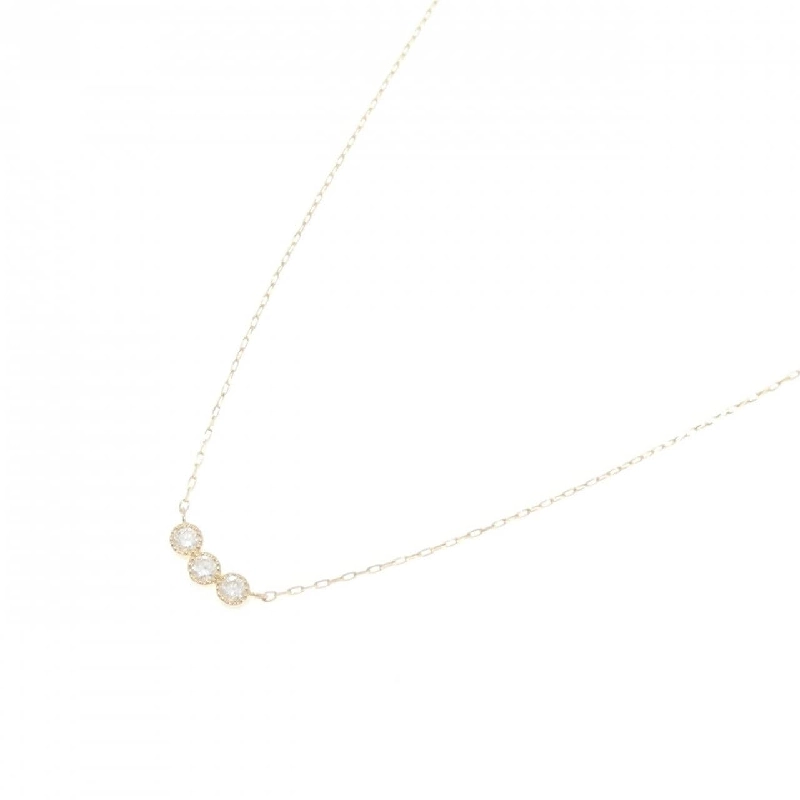 K18YG Dây chuyền kim cương 0.10CT - Hàng hiệu Authentic 858526