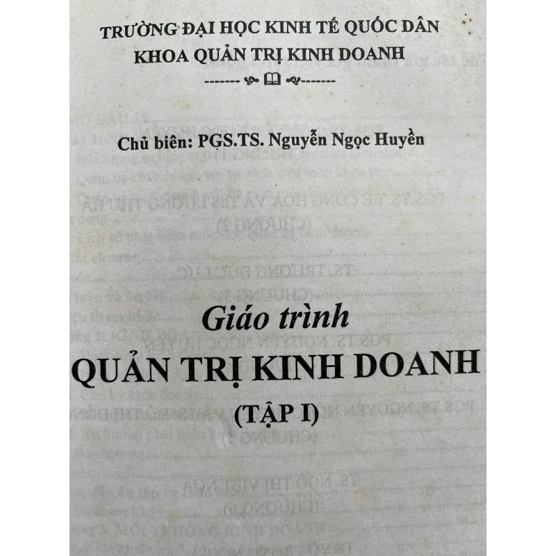GIÁO TRÌNH QUẢN TRỊ KINH DOANH(Tập I) 760780