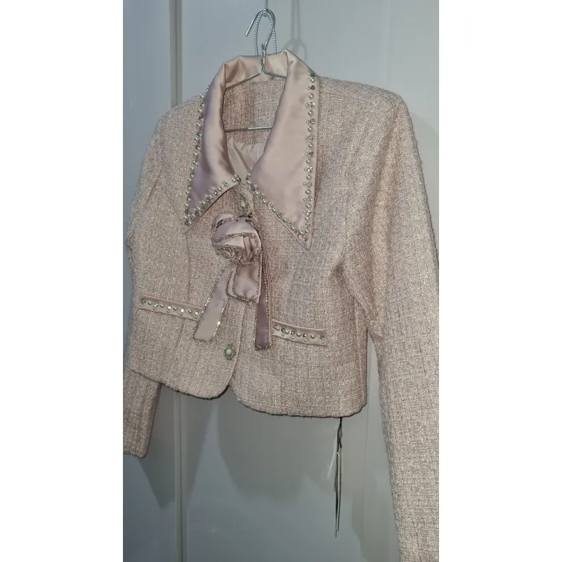 Set vest nữ phối đính ngọc trai và họa tiết tinh tế size M 746062