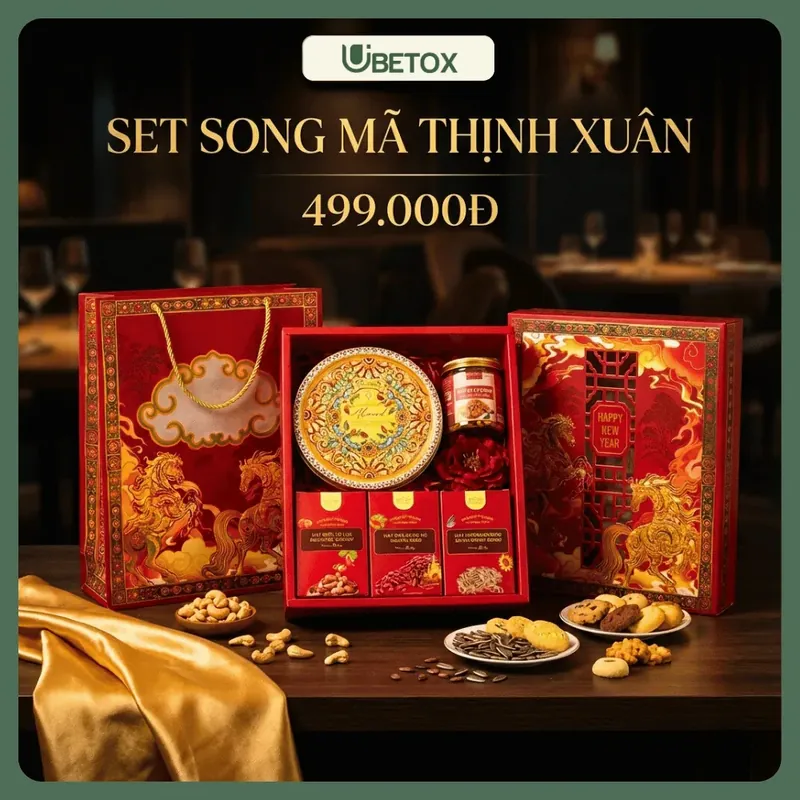 Sét  quà tết 2026- Song mã thịnh xuân (kèm túi)  737056