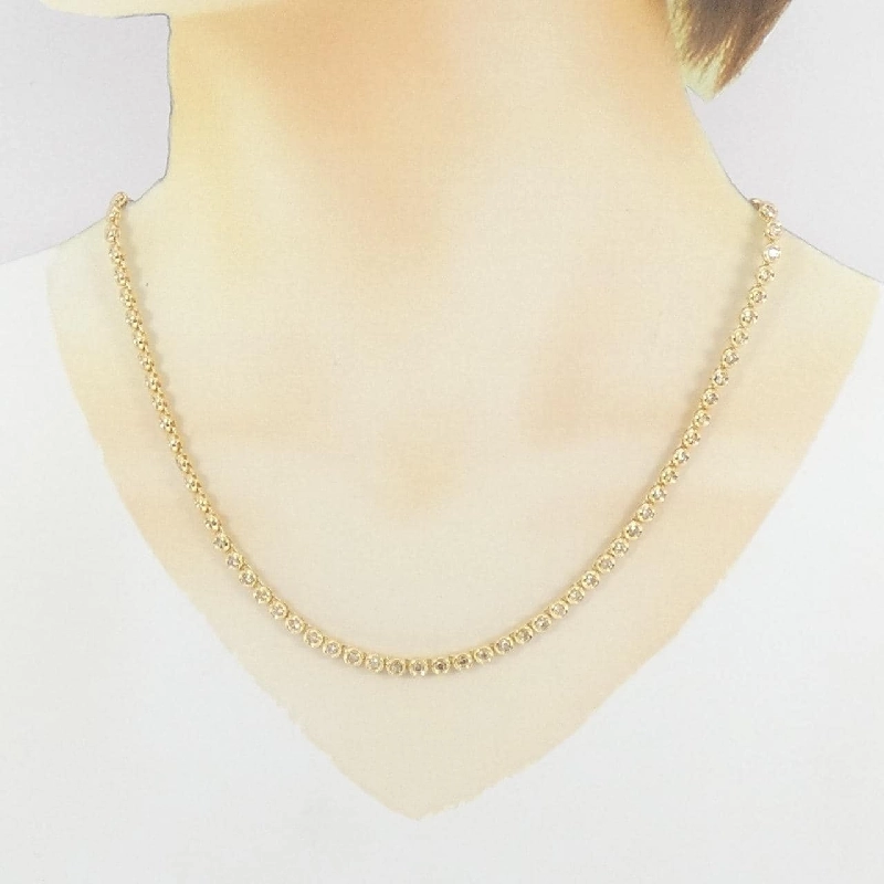 K18YG Dây chuyền kim cương 4.0CT - Hàng hiệu Chính hãng 859759