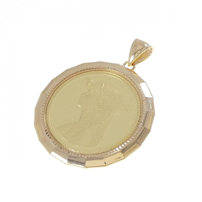 K18YG(枠）Coin Pendant - Hàng hiệu Authentic 865311