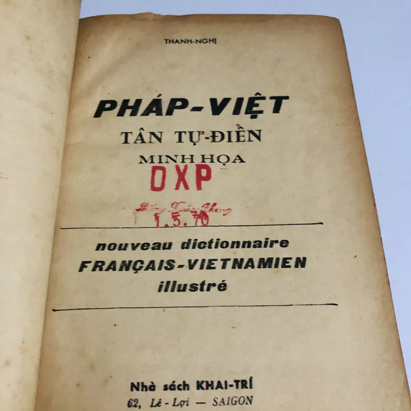 📚 PHÁP VIỆT TÂN TỰ ĐIỂN – Thanh Nghị 1967 571047