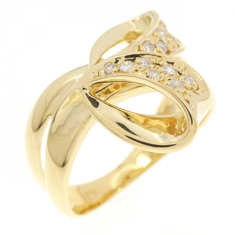 Nhẫn kim cương K18YG 0.12CT 671429