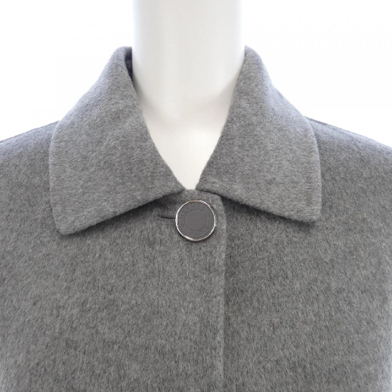 Áo vest dài da cừu Hermes HERMES Crude Cell với nút da 4H0101DA 633960