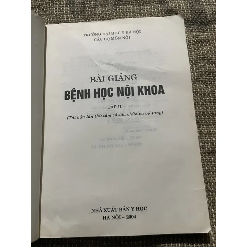 Bài Giảng bệnh học nội khoa tập 2; 435 trang khổ lớn  1022814