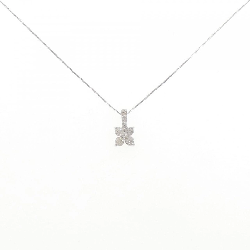 K18WG Hoa Kim Cương Dây Chuyền 0.30CT - Hàng hiệu Chính hãng 859355