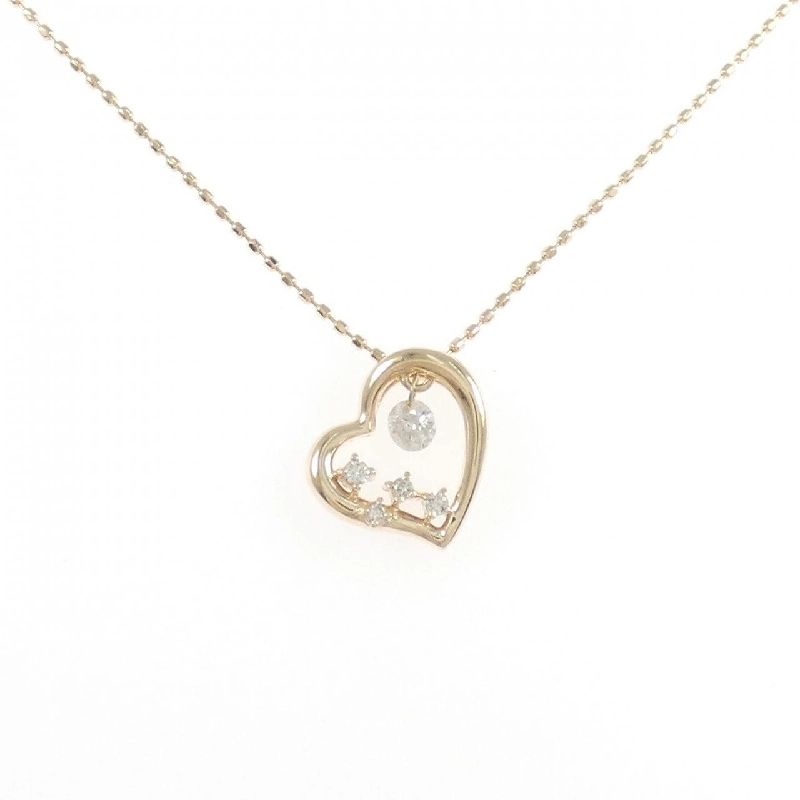 K10PG Dây chuyền kim cương hình trái tim 0.14CT - Hàng hiệu Chính hãng 857472