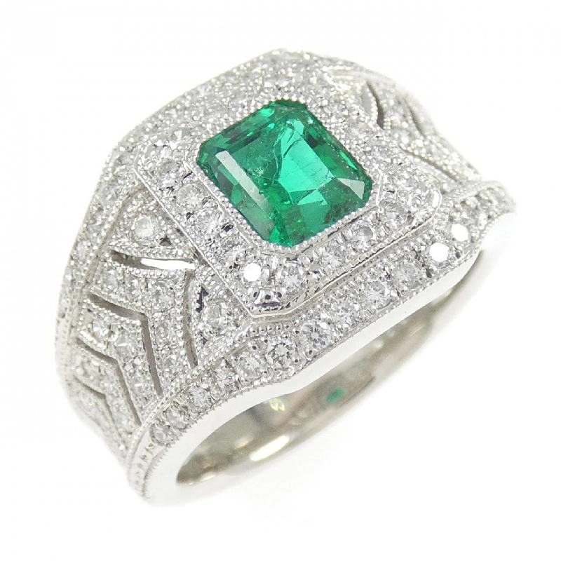 Nhẫn Emerald PT900 0.75CT - Hàng hiệu Chính hãng 850444