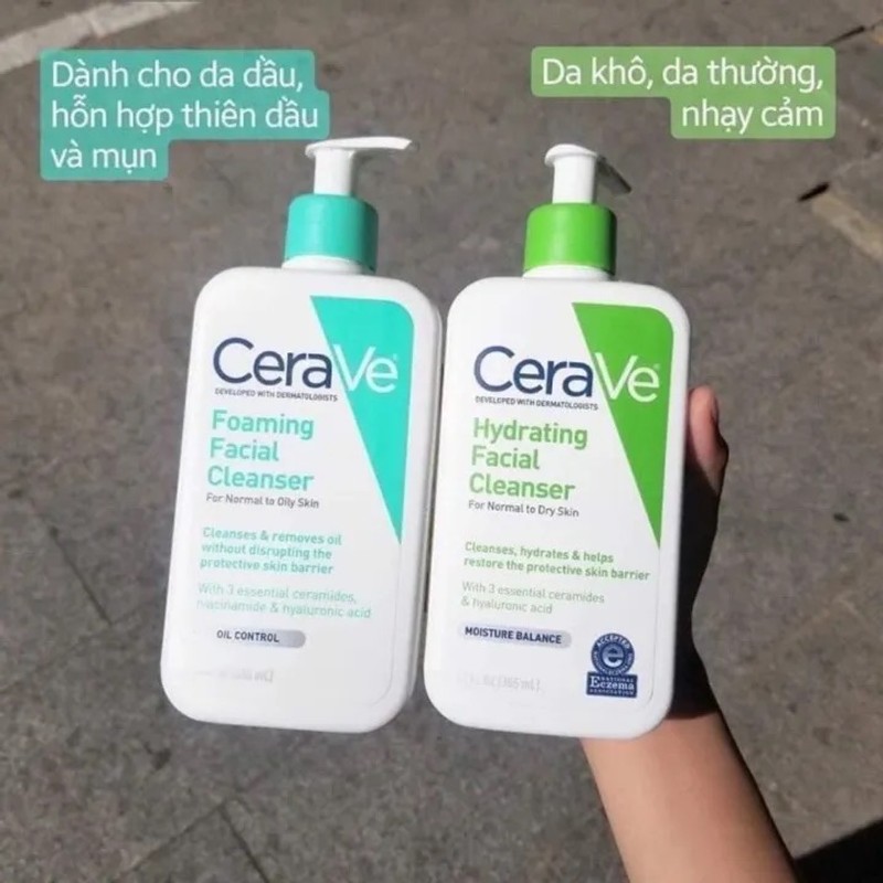 Sữa Rửa Mặt CeraVe Sạch Sâu Cho Da Thường Đến Da Dầu 236 ml - 473ml chính hãng 146598