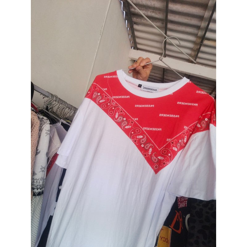 Áo phông nam,side xl,l dáng rộng, màu trắng đỏ, hàng thiết kế độc quyền., hàng mới 100%. 70251