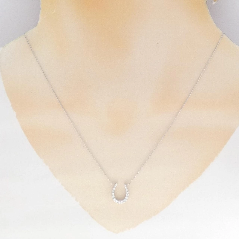 Dây chuyền kim cương hình móng ngựa K18WG 0.20CT - Hàng hiệu Chính hãng 858086