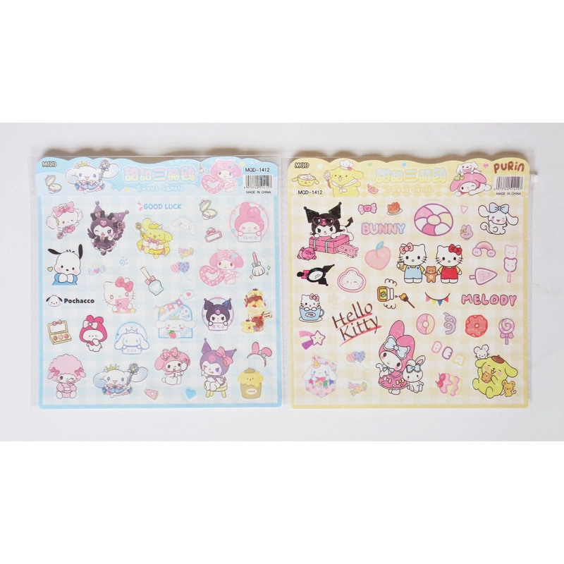 Set 02 tờ miếng dán Sticker Sweet Sanrio nhãn dán nhân vật hoạt hình Kawaii Sanrio (SS 04) 352696