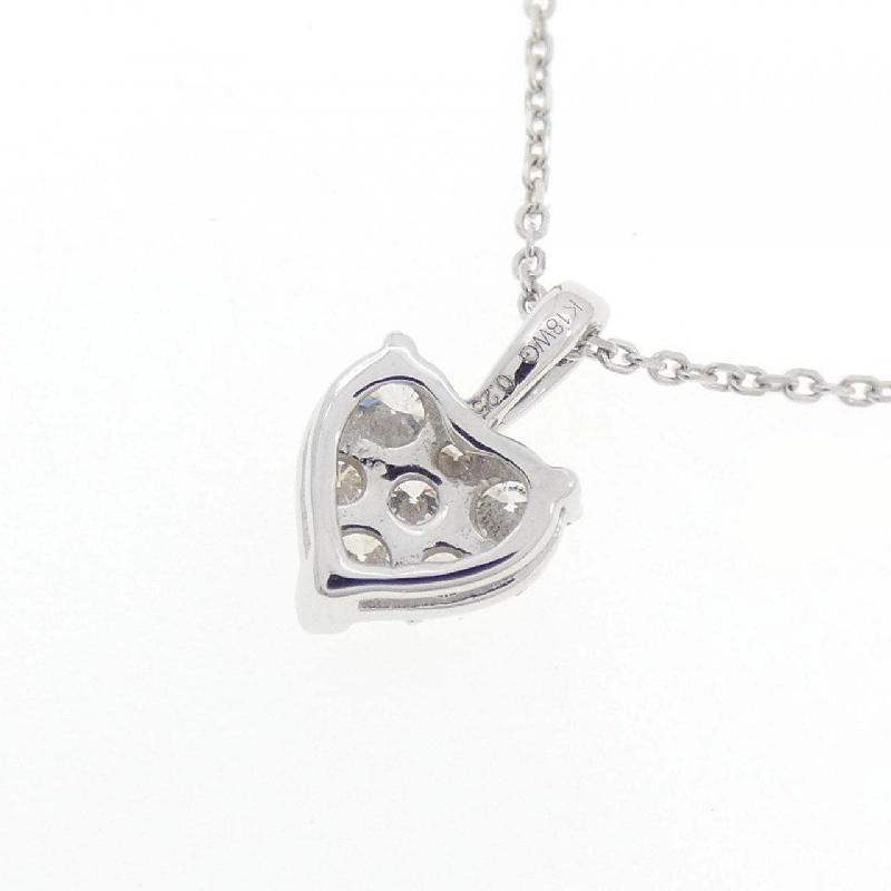 K18WG Dây chuyền kim cương hình trái tim Pavé 0.25CT - Hàng hiệu Chính hãng 858409