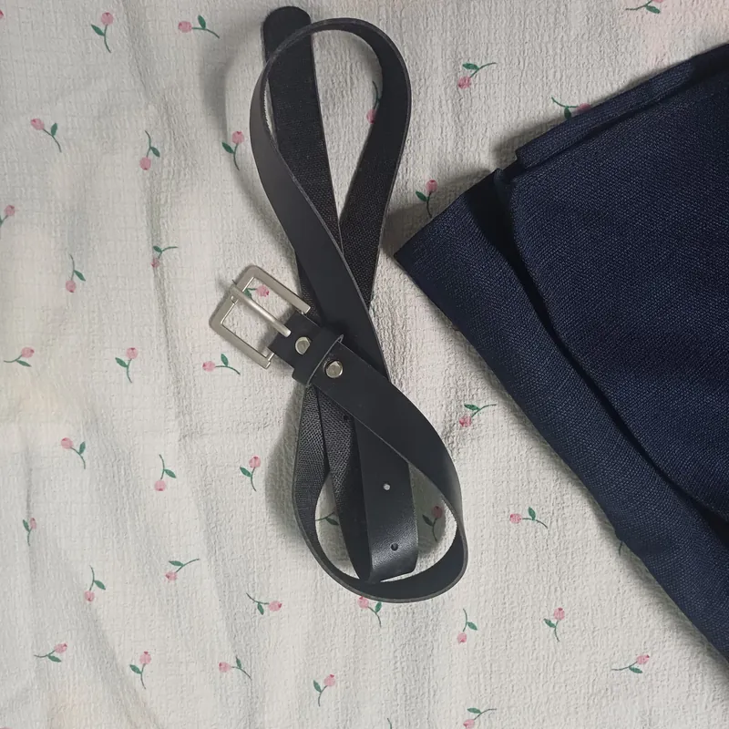 SET ĐỒ DẠ NỮ (ÁO, VÁY, THẮT LƯNG) - XANH THAN 739901