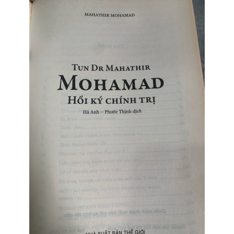 TUN DR MAHATHIR MOHAMAD - HỒI KÝ CHÍNH TRỊ 273997