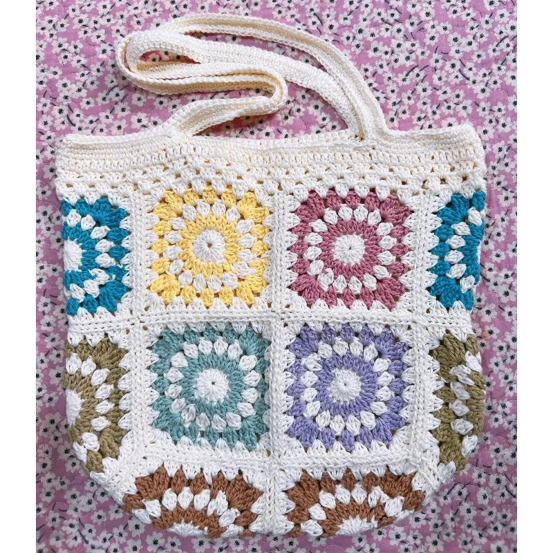 TÚI LEN MÓC TAY HOẠ TIẾT DỄ THƯƠNG - HANDMADE CROCHET BAG 763503