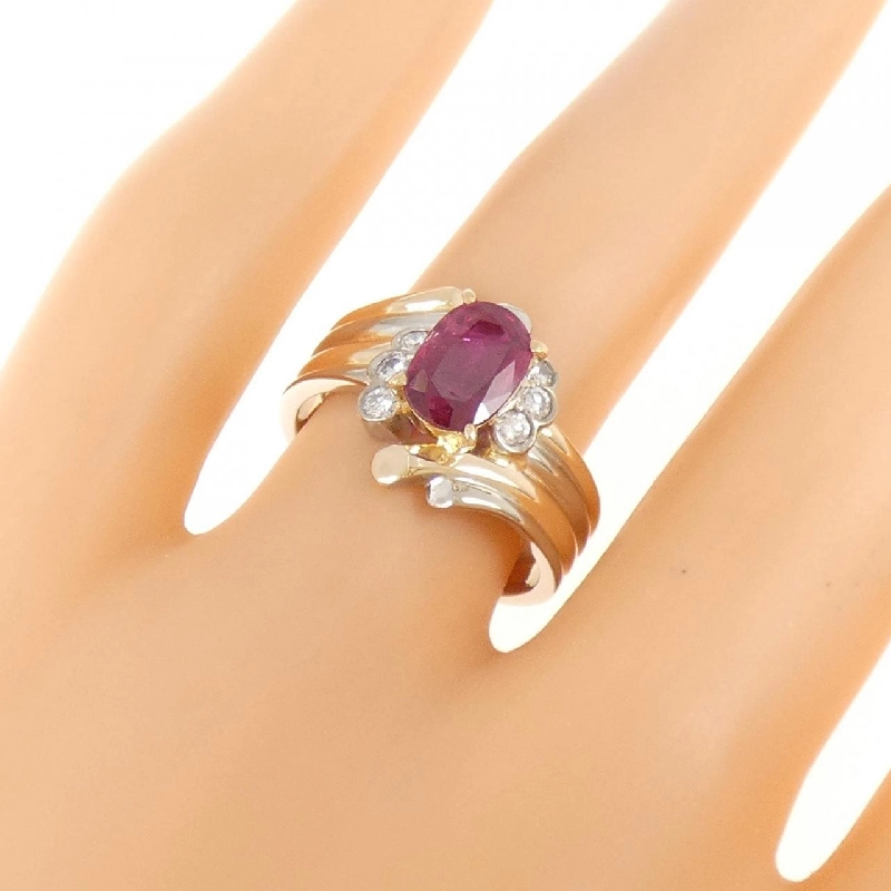Nhẫn Ruby K18PG/K18WG 0.84CT - Hàng hiệu Chính hãng 853446