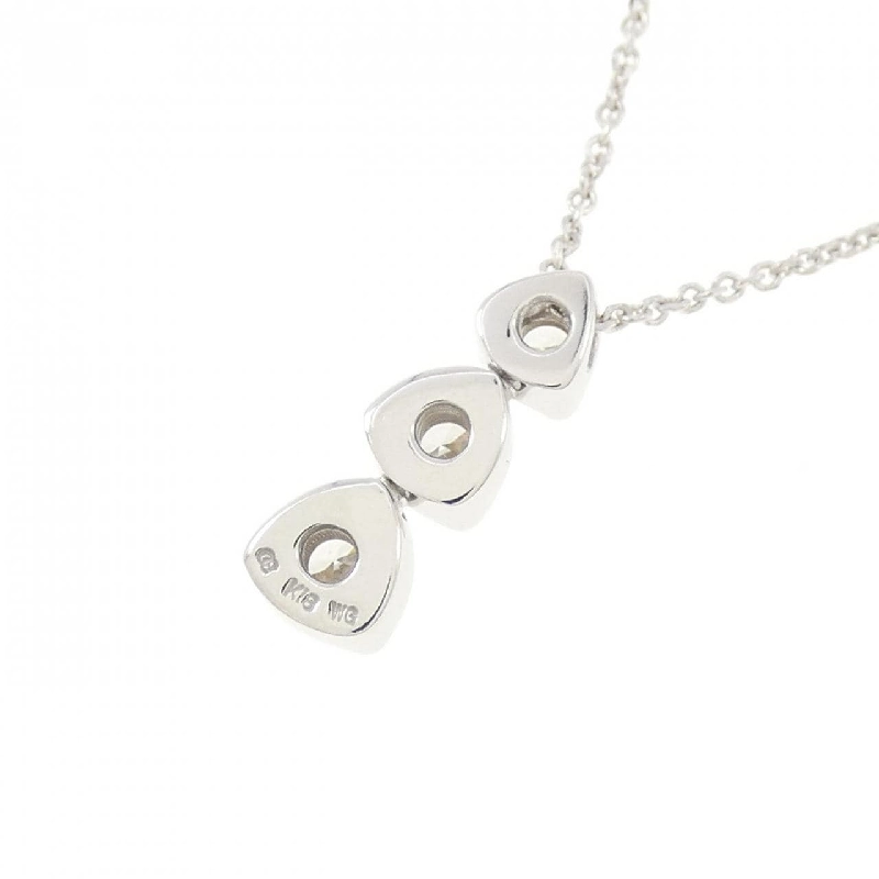 K18WG Dây chuyền kim cương ba viên - Hàng hiệu Authentic 862027