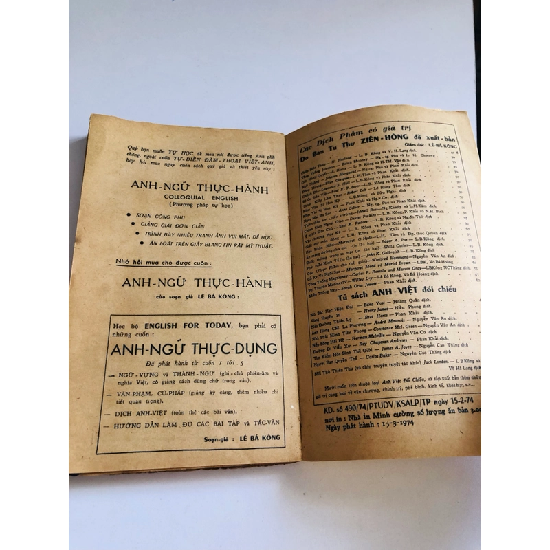 ANH - NGỮ THỰC DỤNG - 184 trang, nxb: 1974 544980