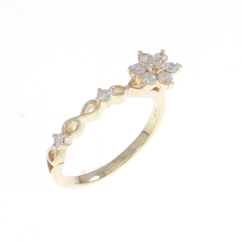 Nhẫn hồng ngọc kim cương K10YG 0.13CT - Hàng hiệu Authentic 849648