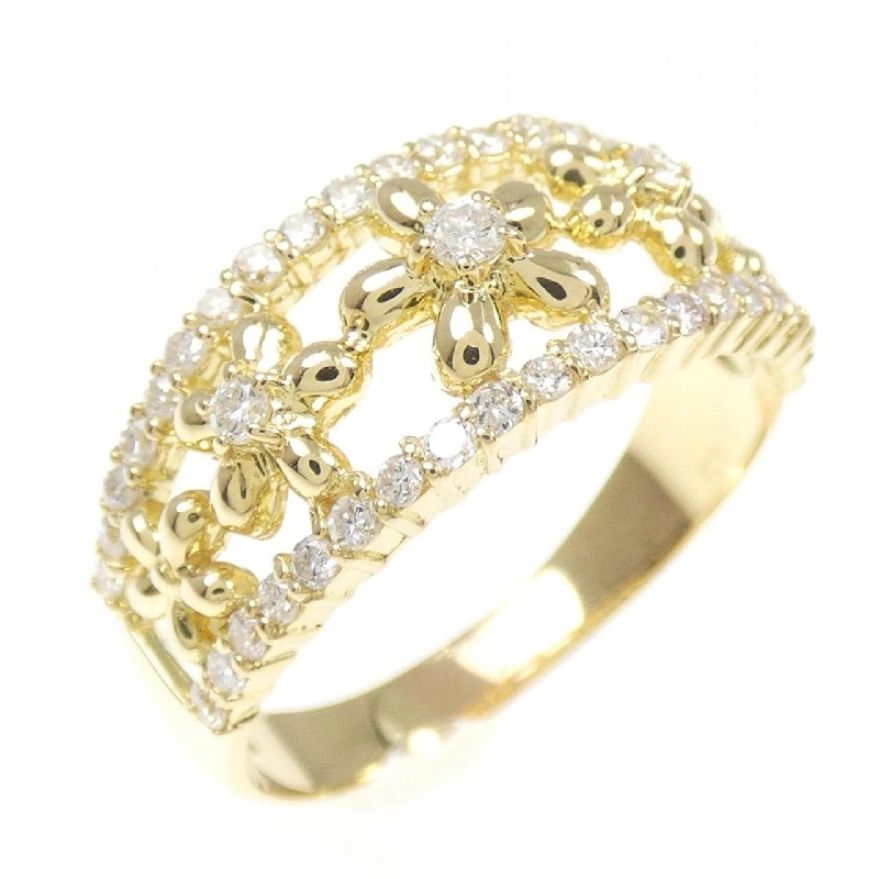 Nhẫn kim cương hoa K18YG 0.45CT 666819