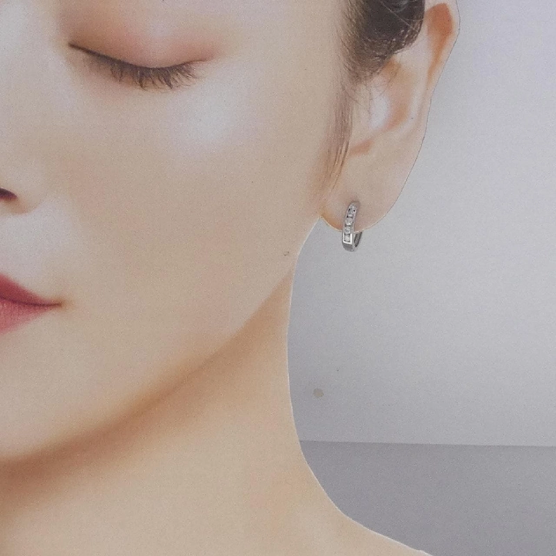 PT900 Bông tai kim cương 0.25CT một bên - Hàng hiệu Authentic 870765