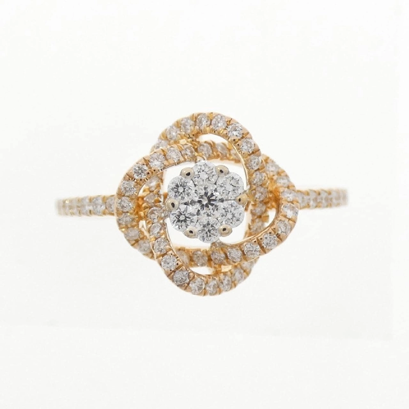 Nhẫn kim cương hoa K18PG/K18WG 0.118CT 667770