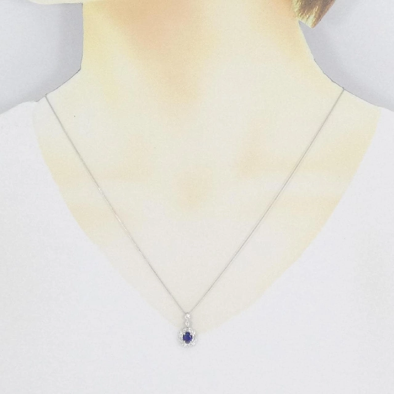 K18WG Sapphire Necklace 0.59CT - Hàng hiệu Authentic 859644