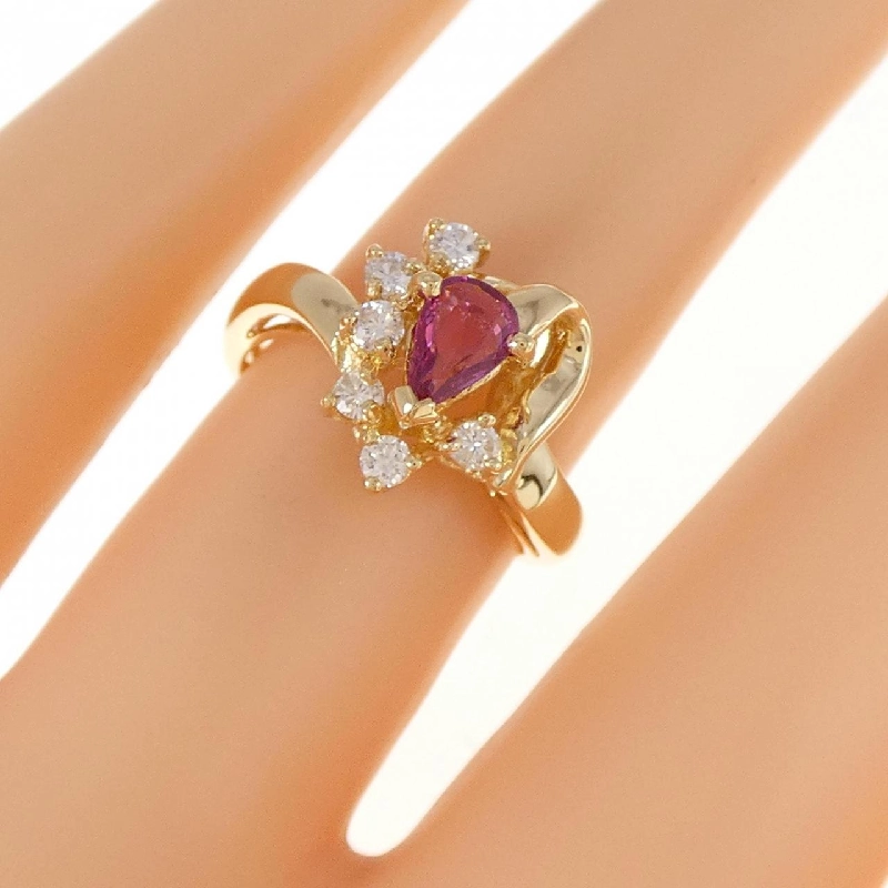 Nhẫn Ruby K18YG 673146