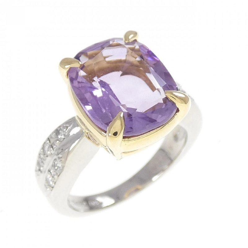 Nhẫn Amethyst PT850/K18YG 4.11CT - Hàng hiệu Authentic 848821