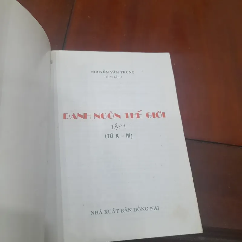 DANH NGÔN THẾ GIỚI, tập 1 (từ A-M) 738128