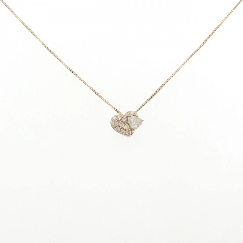 K18PG Dây chuyền trái tim kim cương 0.307CT - Hàng hiệu Chính hãng 858170