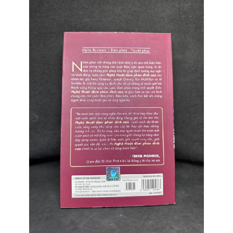 Nghệ Thuật Đàm Phán Đỉnh Cao, Kerry Patterson, 2018, Mới 80% (Ố Nhẹ) SBM270325 417270