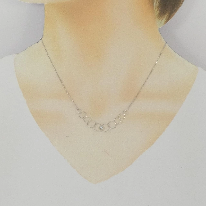 K18WG Dây chuyền kim cương 0.06CT - Hàng hiệu Chính hãng 865040