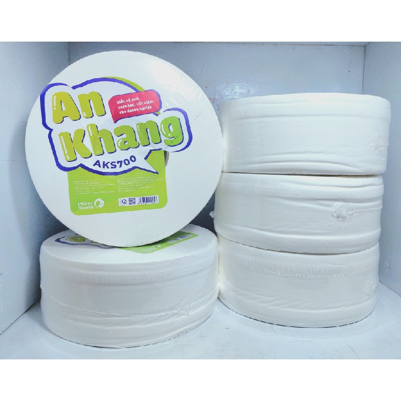 Combo 5 cuộn Giấy vệ sinh cuộn lớn An Khang Soft700 HCM0310 75257