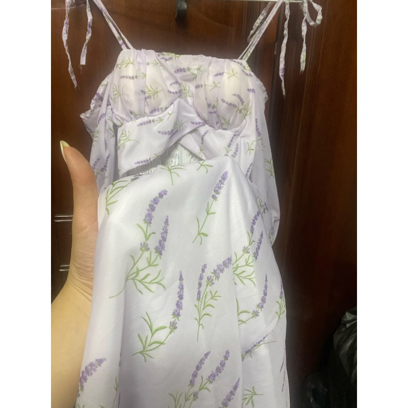 V143. Đầm tím hoa size M 443606
